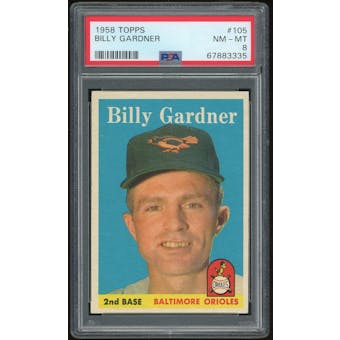 1958 Topps #105 Billy Gardner PSA 8 *3335 (Reed Buy)