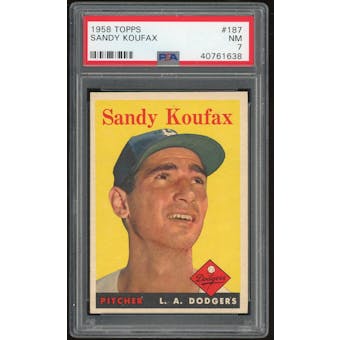 1958 Topps #187 Sandy Koufax PSA 7 *1638 (Reed Buy)