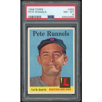 1958 Topps #265 Pete Runnels PSA 8 *2958 (Reed Buy)