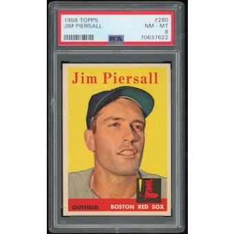 1958 Topps #280 Jim Piersall PSA 8 *7622 (Reed Buy)