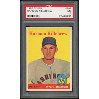 1958 Topps #288 Harmon Killebrew PSA 7 *0291 (Reed Buy)