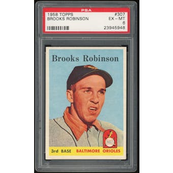 1958 Topps #307 Brooks Robinson PSA 6 *5948 (Reed Buy)