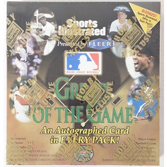 1999 Fleer Greats of the Game Baseball Hobby Box (Reed Buy)