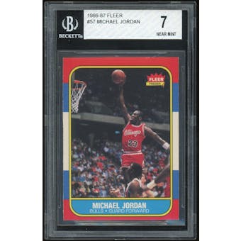 1986/87 Fleer #57 Michael Jordan RC BGS 7 (7,7,8,8) *4360 (Reed Buy)
