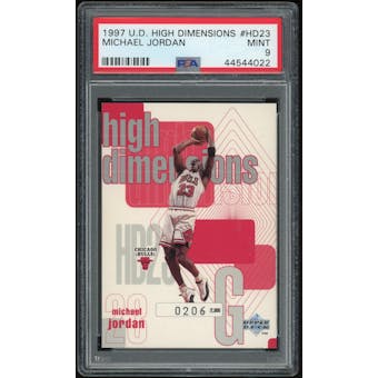 1997/98 UD High Dimensions #HD23 Michael Jordan #/2000 PSA 9 *4022 (Reed Buy)