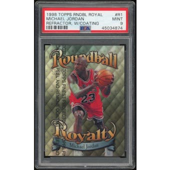 1998/99 Topps Roundball Royalty Refractor w/coating #R1 Michael Jordan PSA 9 *4874 (Reed Buy)
