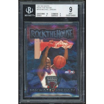 1997/98 Hoops Rock the House #RH6 Michael Jordan BGS 9 (10,9,9,9) *4691 (Reed Buy)