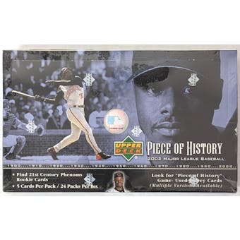 2002 Upper Deck Piece Of History Baseball Hobby Box (Reed Buy)