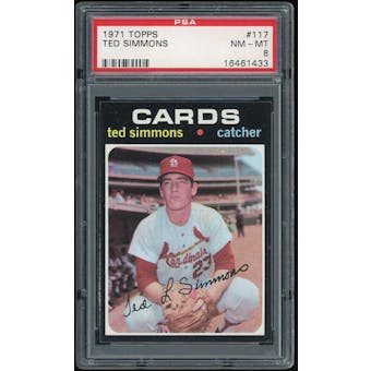 1971 Topps #117 Ted Simmons RC PSA 8 *1433 (Reed Buy)