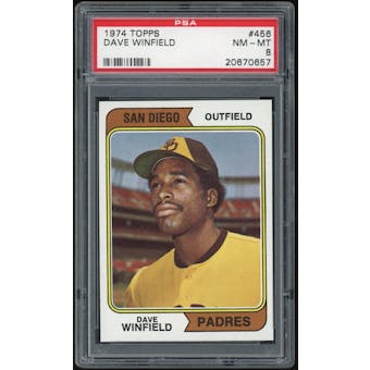 1974 Topps #456 Dave Winfield RC PSA 8 *0657 (Reed Buy)