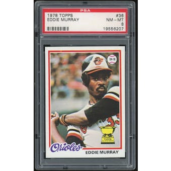 1978 Topps #36 Eddie Murray RC PSA 8 *6207 (Reed Buy)