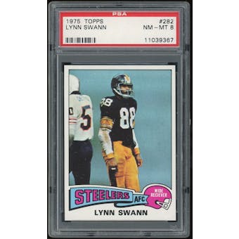 1975 Topps #282 Lynn Swann RC PSA 8 *9367 (Reed Buy)