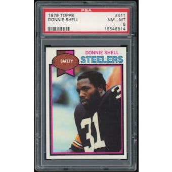 1979 Topps #411 Donnie Shell RC PSA 8 *8814 (Reed Buy)