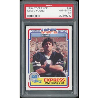 1984 Topps USFL #52 Steve Young XRC PSA 8.5 *9232 (Reed Buy)