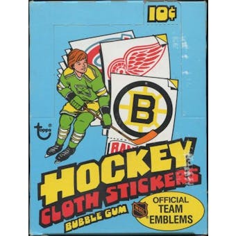 1974/75 Topps Cloth Stickers Hockey Wax Box
