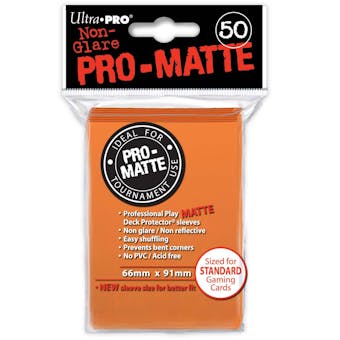 Ultra Pro Pro-Matte Orange Deck Protectors (50 count pack)
