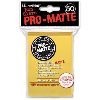 Ultra Pro Pro-Matte Yellow Deck Protectors (50 count pack)