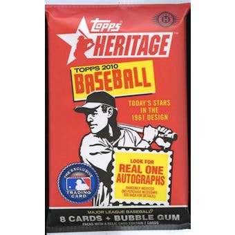 2010 Topps Heritage Baseball Hobby Pack