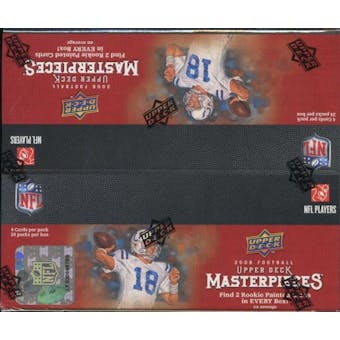 2008 Upper Deck Masterpieces Football 24-Pack Box