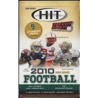 2010 Sage Hit High Series Football Hobby Box