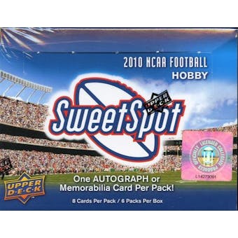 2010 Upper Deck NCAA Sweet Spot Football Hobby Box
