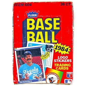 1984 Fleer Baseball Wax Box