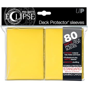 Ultra Pro Matte Eclipse Card Sleeves - Yellow (80 Ct.)