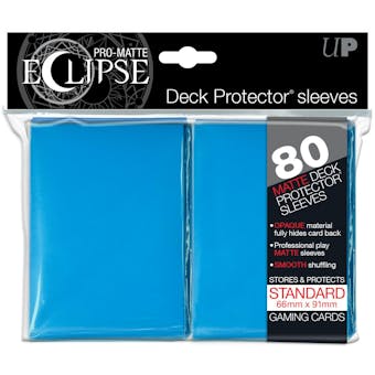 Ultra Pro Pro Matte Eclipse Deck Protector Sleeves - Light Blue (80 Ct.)