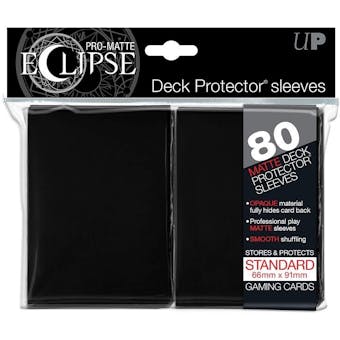 Ultra Pro Pro Matte Eclipse Deck Protector Sleeves - Black (80 Ct.)
