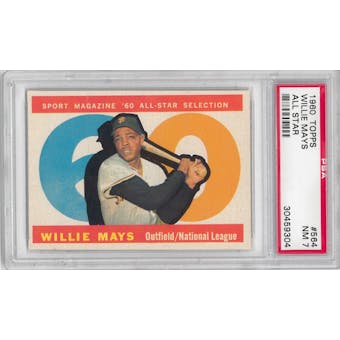 1960 Topps Baseball #564 Willie Mays All Star PSA 7 (NM) *9304