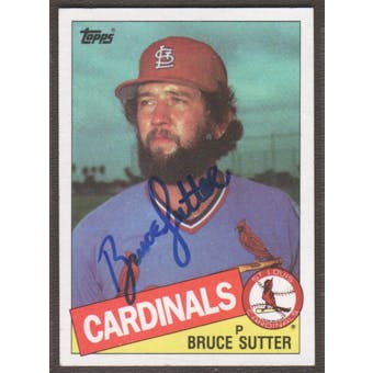 1985 Topps Baseball #370 Bruce Sutter Signed in Person Auto