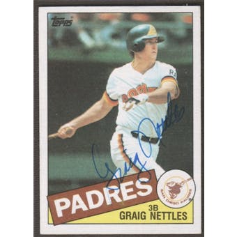 1985 Topps Baseball #35 Graig Nettles Signed in Person Auto