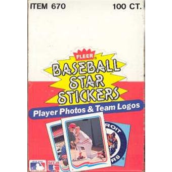 1985 Fleer Baseball Star Stickers Wax Box
