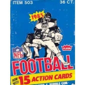 1985 Fleer in Action Football Wax Box