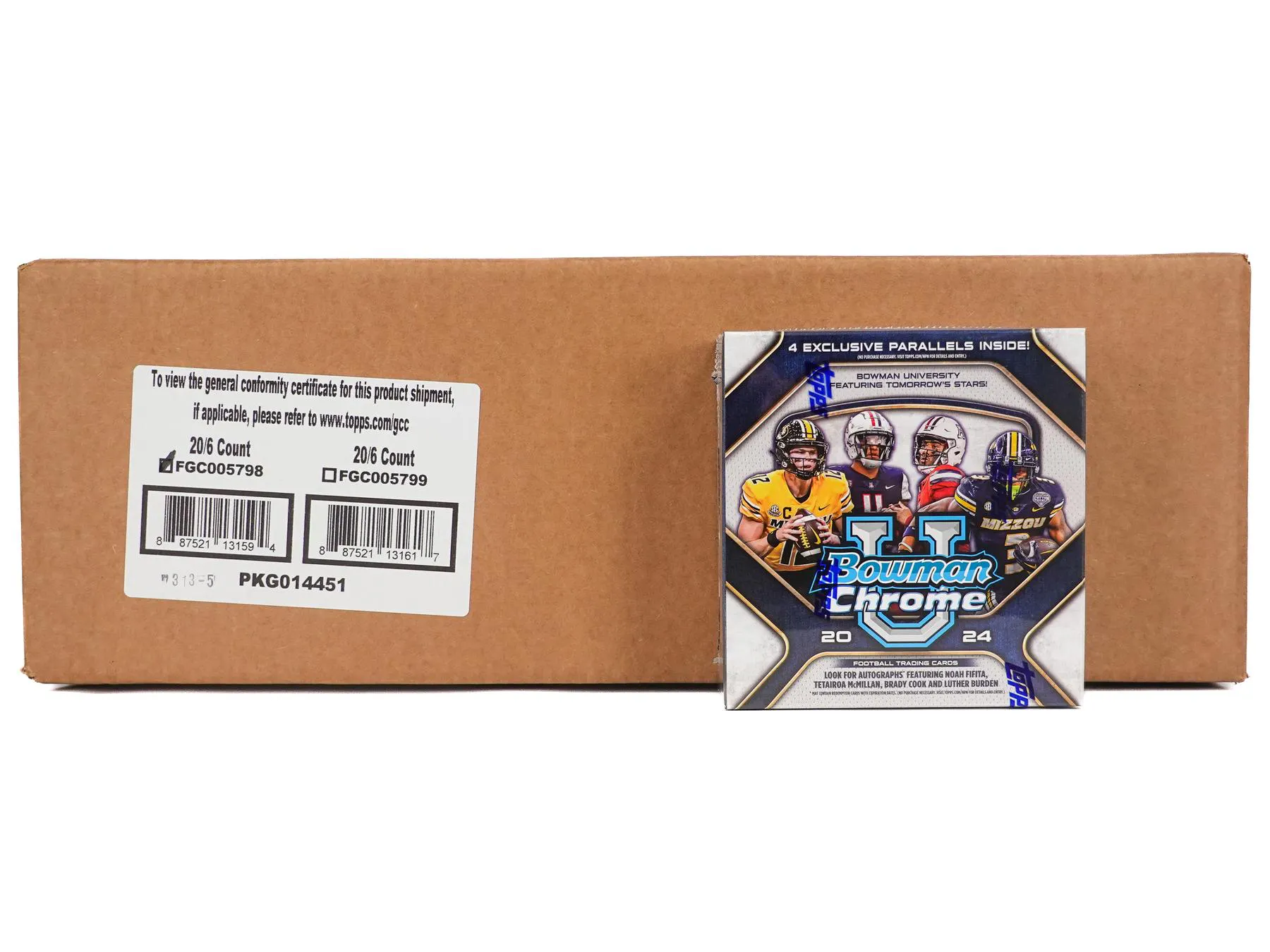 2024 Bowman University Chrome Football Monster 20 Box Case 2024 Bowman University Chrome Football Monster 20 Box Case