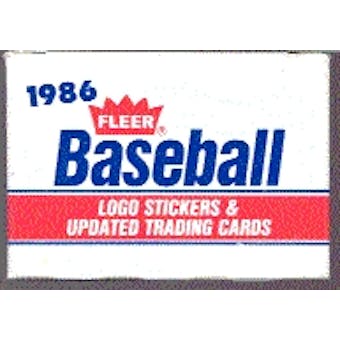 1986 Fleer Update Baseball Factory Set