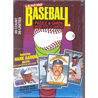 1986 Leaf Baseball Wax Box (Reed Buy)