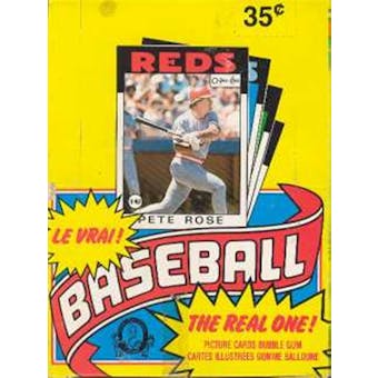 1986 O-Pee-Chee Baseball Wax Box