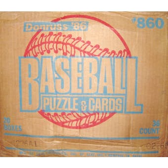 1986 Donruss Baseball Wax 20-Box Case