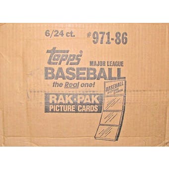 1986 Topps Baseball Rack 6-Box Case