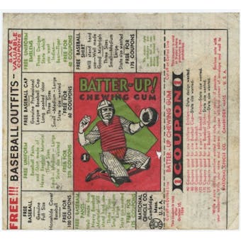 1934/36 National Chicle Batter-UP Baseball Wrapper
