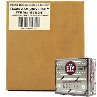 2015 Panini Texas A&M Aggies Multi-Sport 24-Pack 20-Box Case