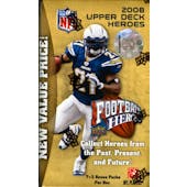 2008 Upper Deck Heroes Football 9 Pack Box