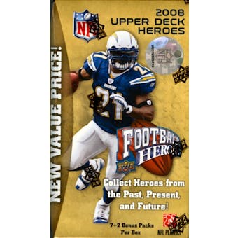 2008 Upper Deck Heroes Football 9 Pack Box