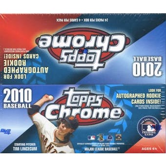 2010 Topps Chrome Baseball 24-Pack Box - Stephen Strasburg!