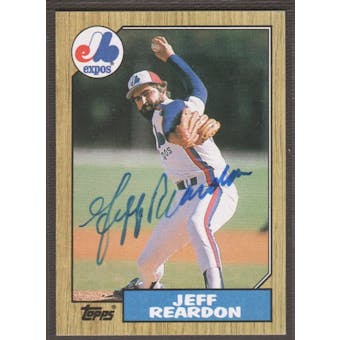 1987 Topps Baseball #165 Jeff Reardon Signed in Person Auto