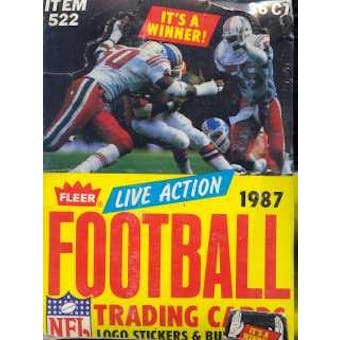 1987 Fleer Live Action Football Wax Box