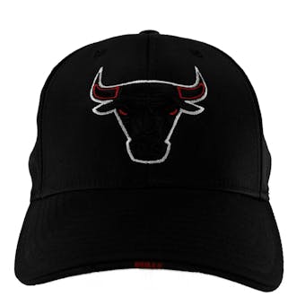 Chicago Bulls Adidas Black Structured Flex Fit Hat (Adult One Size)