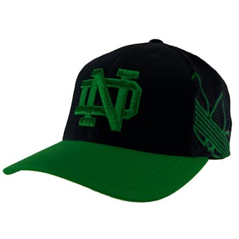 Notre Dame Fighting Irish Adidas Navy Branded Logo Mesh Back Flex Fit Hat (Adult S/M)