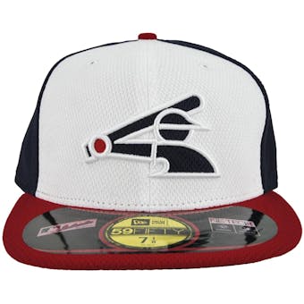 Chicago White Sox New Era Retro Logo Navy & White Diamond Era 59Fifty Fitted Hat (7 1/2)
